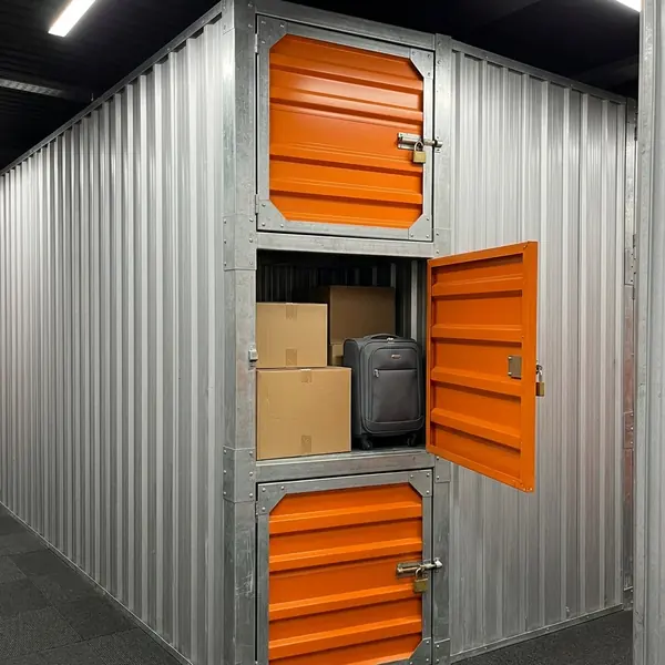 Illustration of a locker with stored items